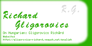 richard gligorovics business card