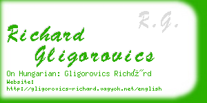 richard gligorovics business card